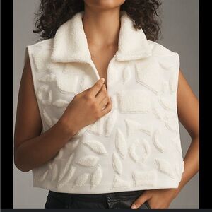NWT Raised pattern Sherpa vest from Anthropologie